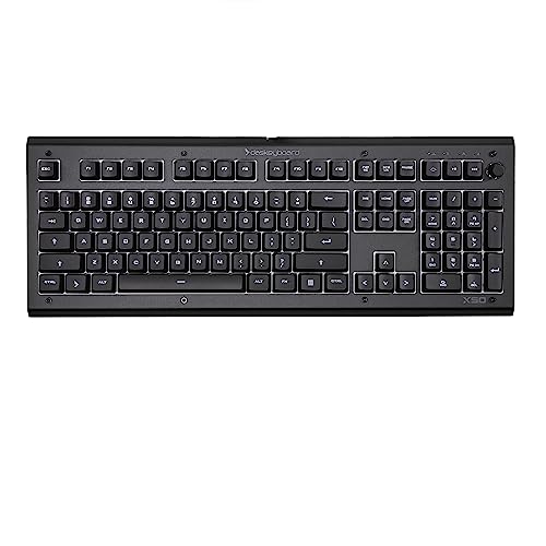 Das Keyboard X50Q Mechanische Gaming Tastatur QWERTY US Layout - 104 Tasten, Programmierbare Intelligente RGB-Beleuchtung, NKRO, Gamma Zulu Schalter, Q-Taste, Aluminium-Abdeckung (DKGKX50P0GZS0UUX) von Das Keyboard