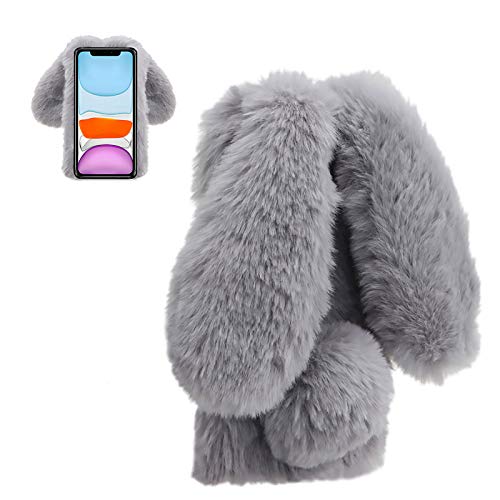DasKAn 3D Hasenohren Plüsch Hülle für Samsung Galaxy S21 5G, Winter Warm Weiche Kaninchen Flauschig Fell Handy Tasche Bling Strass Design Stoßfest Silikon Rückseite Schutzhülle,Grau DasKAn 3D Hasenohren Plüsch Hülle für Samsung Galaxy S21 5G, Winter Warm Weiche Kaninchen Flauschig Fell Handy Tasche Bling Strass Design Stoßfest Silikon Rückseite Schutzhülle,Grau von DasKAn