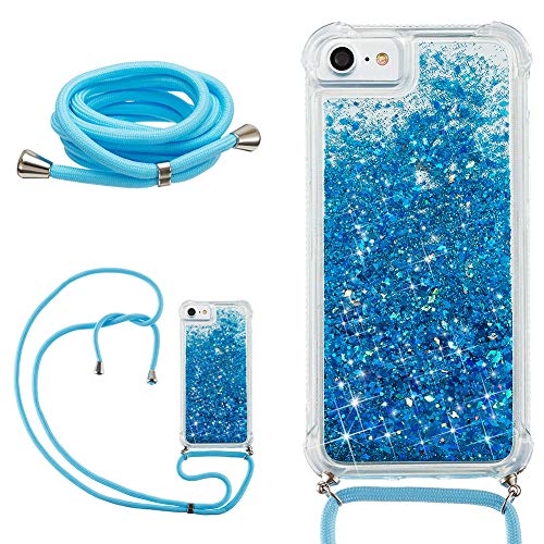 DasKAn Schutzhülle für iPhone 6/6S/7/8/SE 2020 mit Kordelzug, glänzend, schwimmend, Treibsand, transparent, Silikon, stoßfest, TPU, Telefonhülle, Blau DasKAn Schutzhülle für iPhone 6/6S/7/8/SE 2020 mit Kordelzug, glänzend, schwimmend, Treibsand, transparent, Silikon, stoßfest, TPU, Telefonhülle, Blau von DasKAn