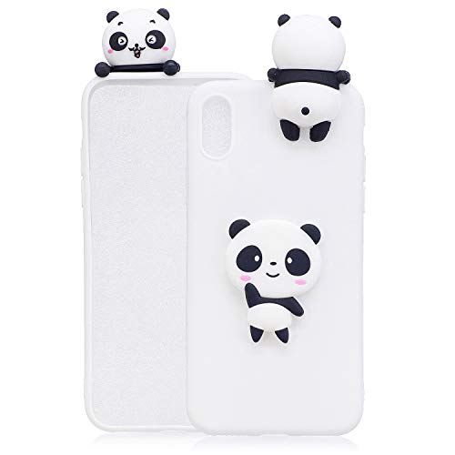 DasKAn Karikatur 3D Panda Silikon Hülle für iPhone XR, Lustig Süße Tiere Muster Ultra Dünn Schlank Matt Weich Gummi Rückseite Handyhülle Stoßfest Kratzfest Flexibel Schutzhülle,Weiß#2 DasKAn Karikatur 3D Panda Silikon Hülle für iPhone XR, Lustig Süße Tiere Muster Ultra Dünn Schlank Matt Weich Gummi Rückseite Handyhülle Stoßfest Kratzfest Flexibel Schutzhülle,Weiß#2 von DasKAn
