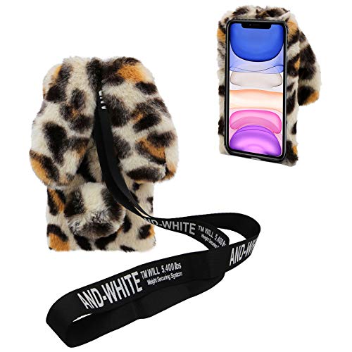 DasKAn Kompatibel mit iPhone 11 6,1" 3D Hasenohren Plüsch Hülle, Glänzend Strass Diamant Design Stoßfest Fallschutz Winter Warm Weich Kaninchen Flauschig Fell Schutzhülle, Leopard Beige DasKAn Kompatibel mit iPhone 11 6,1" 3D Hasenohren Plüsch Hülle, Glänzend Strass Diamant Design Stoßfest Fallschutz Winter Warm Weich Kaninchen Flauschig Fell Schutzhülle, Leopard Beige von DasKAn