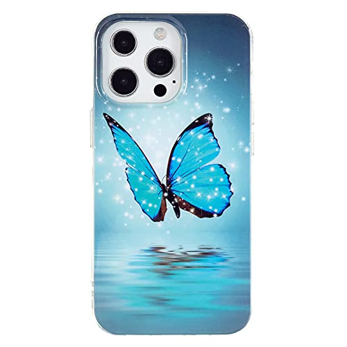 DasKAn Kompatibel mit iPhone 13 6,1" Leuchtend Silikon Hülle, Licht im Dunkeln Fluoreszierend Bunt Muster Kratzfest Stoßfest Fallschutz Ultra Dünn Flexibel TPU Schutzhülle, Blau Schmetterling DasKAn Kompatibel mit iPhone 13 6,1" Leuchtend Silikon Hülle, Licht im Dunkeln Fluoreszierend Bunt Muster Kratzfest Stoßfest Fallschutz Ultra Dünn Flexibel TPU Schutzhülle, Blau Schmetterling von DasKAn