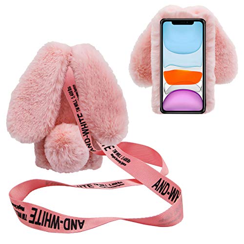 DasKAn Kompatibel mit iPhone XR 6,1" 3D Hasenohren Plüsch Hülle, Glänzend Strass Diamant Design Stoßfest Fallschutz Winter Warm Weich Kaninchen Flauschig Fell Schutzhülle, Hell Pink DasKAn Kompatibel mit iPhone XR 6,1" 3D Hasenohren Plüsch Hülle, Glänzend Strass Diamant Design Stoßfest Fallschutz Winter Warm Weich Kaninchen Flauschig Fell Schutzhülle, Hell Pink von DasKAn