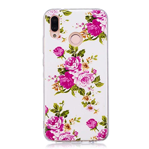 DasKAn Lumineux Schutzhülle für Huawei P20 Lite, fluoreszierend, leuchtet im Dunkeln, Bunte Motive, ultradünn, weich, stoßfest, Gummi, TPU, Schutzhülle für Telefon, Rückseite, Rosafarben von DasKAn