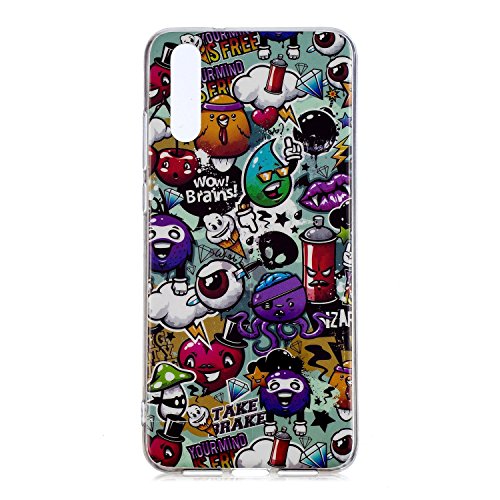 DasKAn Leuchtend Silikon Hülle für Huawei P20 Pro,Fluoreszierend Licht im Dunkeln Lustiges Graffiti Bunt Muster Ultra Dünn Weich Gummi Rückseite Handytasche Stoßfest Flexibel TPU Schutzhülle,#2 DasKAn Leuchtend Silikon Hülle für Huawei P20 Pro,Fluoreszierend Licht im Dunkeln Lustiges Graffiti Bunt Muster Ultra Dünn Weich Gummi Rückseite Handytasche Stoßfest Flexibel TPU Schutzhülle,#2 von DasKAn