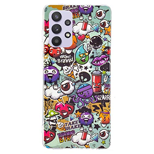 DasKAn Leuchtend Silikon Hülle für Samsung Galaxy A32 5G, Fluoreszierend Licht im Dunkeln Bunt Muster Ultra Dünn Weich Gummi Rückseite Handy Tasche Stoßfest Gel TPU Schutzhülle, Graffiti DasKAn Leuchtend Silikon Hülle für Samsung Galaxy A32 5G, Fluoreszierend Licht im Dunkeln Bunt Muster Ultra Dünn Weich Gummi Rückseite Handy Tasche Stoßfest Gel TPU Schutzhülle, Graffiti von DasKAn