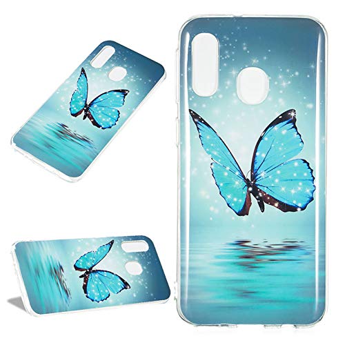 DasKAn Leuchtend Silikon Hülle für Samsung Galaxy A40,Fluoreszierend Licht im Dunkeln Blau Schmetterling Bunt Muster Ultra Dünn Weich Gummi Rückseite Handy Tasche Stoßfest Gel TPU Schutzhülle,#3 DasKAn Leuchtend Silikon Hülle für Samsung Galaxy A40,Fluoreszierend Licht im Dunkeln Blau Schmetterling Bunt Muster Ultra Dünn Weich Gummi Rückseite Handy Tasche Stoßfest Gel TPU Schutzhülle,#3 von DasKAn
