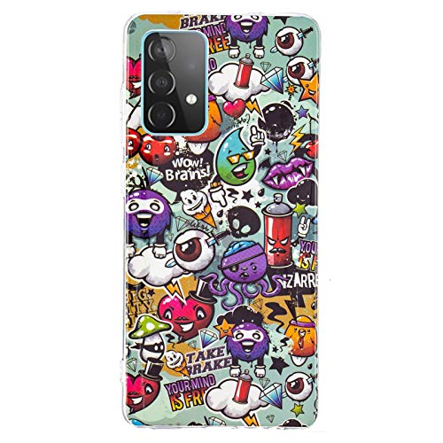 DasKAn Leuchtend Silikon Hülle für Samsung Galaxy A52 5G, Fluoreszierend Licht im Dunkeln Bunt Muster Ultra Dünn Weich Gummi Rückseite Handy Tasche Stoßfest Gel TPU Schutzhülle, Graffiti DasKAn Leuchtend Silikon Hülle für Samsung Galaxy A52 5G, Fluoreszierend Licht im Dunkeln Bunt Muster Ultra Dünn Weich Gummi Rückseite Handy Tasche Stoßfest Gel TPU Schutzhülle, Graffiti von DasKAn