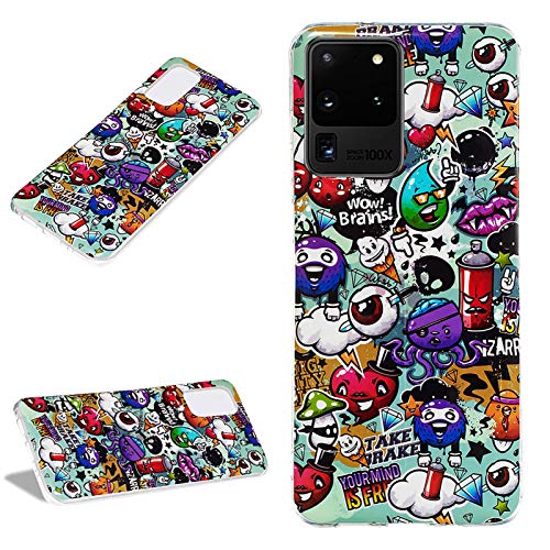 DasKAn Leuchtend Silikon Hülle für Samsung Galaxy S20 Ultra 6,9' Fluoreszierend Licht im Dunkeln Bunt Muster Ultra Dünn Weich Gummi Rückseite Handy Tasche Stoßfest Gel TPU Schutzhülle, Graffiti DasKAn Leuchtend Silikon Hülle für Samsung Galaxy S20 Ultra 6,9' Fluoreszierend Licht im Dunkeln Bunt Muster Ultra Dünn Weich Gummi Rückseite Handy Tasche Stoßfest Gel TPU Schutzhülle, Graffiti von DasKAn
