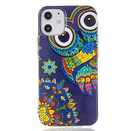 DasKAn Leuchtend Silikon Hülle für iPhone 12 Mini 5,4' Fluoreszierend Licht im Dunkeln Bunt Muster Ultra Dünn Weich Gummi Rückseite Handy Tasche Stoßfest Gel TPU Schutzhülle, Eule DasKAn Leuchtend Silikon Hülle für iPhone 12 Mini 5,4' Fluoreszierend Licht im Dunkeln Bunt Muster Ultra Dünn Weich Gummi Rückseite Handy Tasche Stoßfest Gel TPU Schutzhülle, Eule von DasKAn