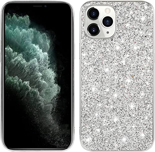 DasKAn für iPhone 14 6,1" Glitzer Strass Silikon Hülle, Glänzend Überzug Stoßstange Ultra Dünn Weich Gummi Rückseite Handyhülle rutschfest Kratzfest Stoßfest TPU Schutzhülle, Silber DasKAn für iPhone 14 6,1" Glitzer Strass Silikon Hülle, Glänzend Überzug Stoßstange Ultra Dünn Weich Gummi Rückseite Handyhülle rutschfest Kratzfest Stoßfest TPU Schutzhülle, Silber von DasKAn