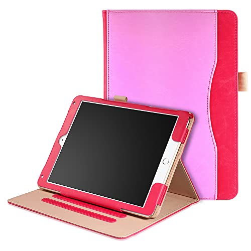 Dasaja iPad Air 1 / Air 2/9.7 (2017/2018) Leder Case / Hülle - inkl. Ständer mit 3 Positionen - Rosa Rot von Dasaja