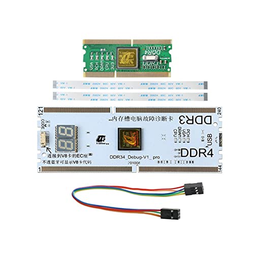 Dasertoe Speichersteckplatz DDR3/DDR4 Diagnostic Analyzer Testkarte Computer-Diagnosekarte Notebook für DDR3/4-Reparatur von Dasertoe