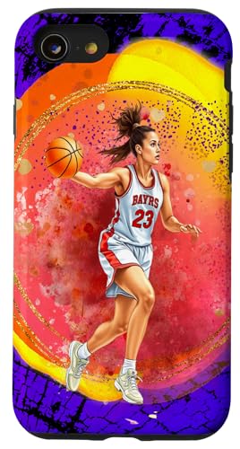 Basketball Cool Mädchen Sport Sport Fan Hülle für iPhone SE (2020) / 7 / 8 von Dashin' Dogz