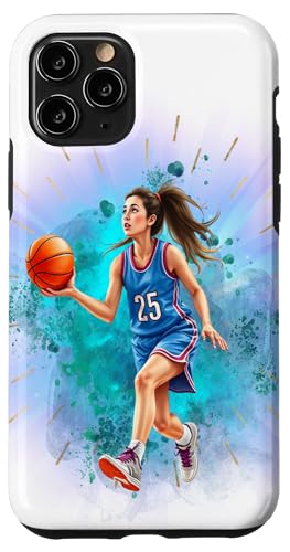 Bunte Mädchen Basketball Sport Sport Fan Niedlich Hülle für iPhone 11 Pro von Dashin' Dogz