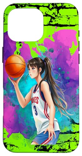 Kinder Basketball Jumping Jumps für Mädchen Hülle für iPhone 16 Pro Max Kinder Basketball Jumping Jumps für Mädchen Hülle für iPhone 16 Pro Max von Dashin' Dogz