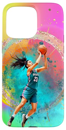 Mädchen Basketball Kinder Sport weibliche Spieler Hülle für iPhone 15 Pro Max Mädchen Basketball Kinder Sport weibliche Spieler Hülle für iPhone 15 Pro Max von Dashin' Dogz