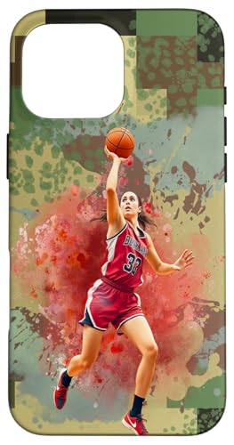Mädchen Basketball spielen coole Sprünge springen Hülle für iPhone 16 Pro Max Mädchen Basketball spielen coole Sprünge springen Hülle für iPhone 16 Pro Max von Dashin' Dogz