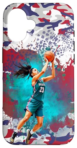 Mädchen Sport Basketball Springen Dribbling Hülle für iPhone 16 Mädchen Sport Basketball Springen Dribbling Hülle für iPhone 16 von Dashin' Dogz