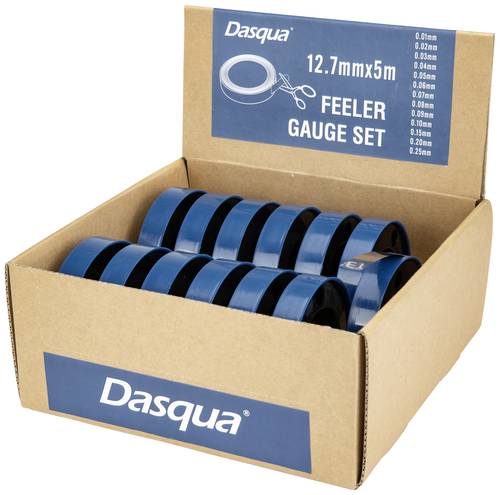 Dasqua 1803-0105 13-teiliges Fühlerlehrenband Set Dicke: 0,01, 0,02, 0,03, 0,04, 0,05, 0,06, 0,07, Dasqua 1803-0105 13-teiliges Fühlerlehrenband Set Dicke: 0,01, 0,02, 0,03, 0,04, 0,05, 0,06, 0,07, von Dasqua