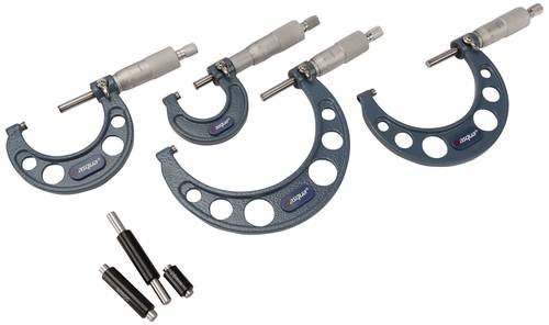 Dasqua 4111-8210 4-teiliges Außenmikrometer-Set 0 - 100mm Ablesung: 0.01mm Dasqua 4111-8210 4-teiliges Außenmikrometer-Set 0 - 100mm Ablesung: 0.01mm von Dasqua