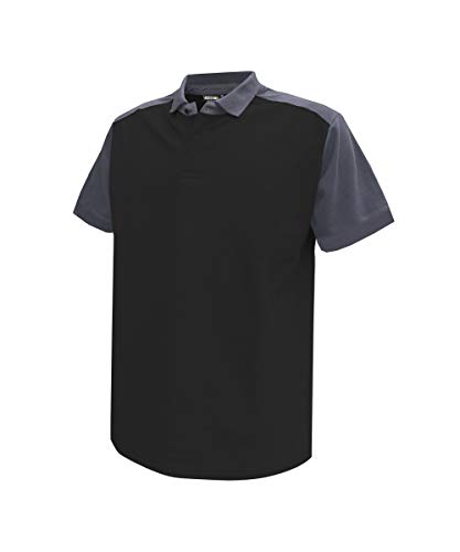 Dassy 710004-6741-XL Cesar zweifarbiges Poloshirt, 220 g/m², schwarz/zementgrau, X-Large von Dassy