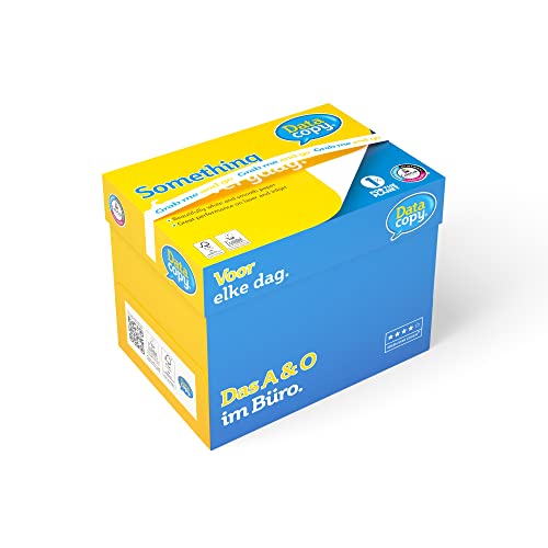 Data Copy Premium Kopierpapier, weiß, Grab-and-Go, 80 g/m², A4, FSC mix credit -1 Karton zu 5 Pakete (2500 Blatt) von DATA COPY
