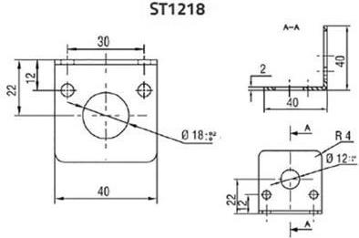 DataLogic Halter ST-1218 (L x B x H) 40 x 40 x 40 mm (95ACC3340) von DataLogic