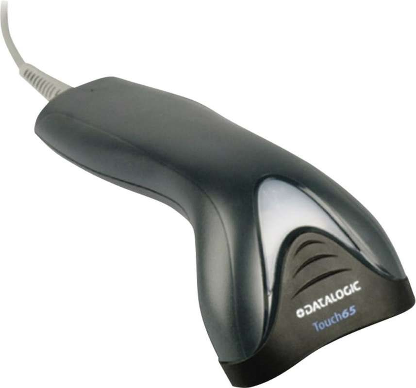 Datalogic Touch 65 Light 1D, Kit (USB), dunkelgrau Touchreader, Retail, 1D, Linear-Imager, Lesebreite: 65mm, 0,130kg, inkl.: Kabel (USB), Standfuß, dunkelgrau (TD1120-BK-65K1) von DataLogic