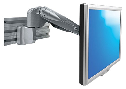 Dataflex 110 ViewMaster M5 Monitorarm (Tragkraft max. 12kg, bis 61 cm (24 Zoll) Bildschirmdiagonale, Stufenlos Höhenverstellbar über 455mm) Silber von Dataflex