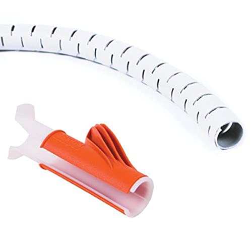Dataflex 33.781 Kabelschlucker mit Einzughilfe (Durschmesser: 25mm, 3m), Weiß von Dataflex