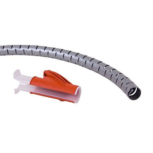 Dataflex 33.782 Kabelschlucker (Durschmesser 25mm, 3m) mit Einzughilfe Silber von Dataflex