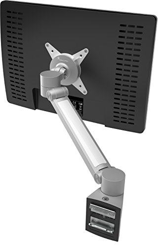 Dataflex 58.512 ViewLite 512 Plus Monitorarm für Schienen (Belastbarkeit: 7Kg, bis 61 cm (24 Zoll), VESA 100 x 100) Silber/weiß von Dataflex