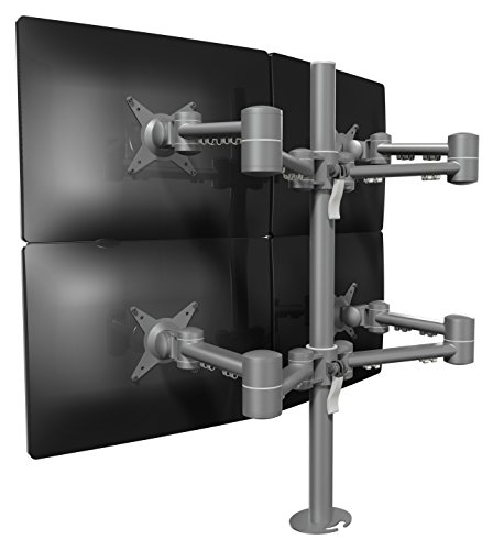 Dataflex 622 ViewMate Style Monitorarm (Tragkraft max. 4X 12kg, bis 61 cm (24 Zoll) Bildschirmdiagonale, VESA: MIS-D 75x75/100x100mm kompatibel) Silber, 52.622 von Dataflex