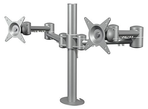 Dataflex 632 ViewMate Style Monitorarm (Tragkraft max. 2X 15kg, bis 61 cm (24 Zoll) Bildschirmdiagonale, VESA: MIS-D 75x75/100x100mm kompatibel) Silber, 52.632 von Dataflex