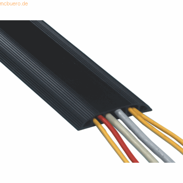 Dataflex Kabelbrücke 1,5m 153 Kunststoff 3 Kanäle schwarz von Dataflex