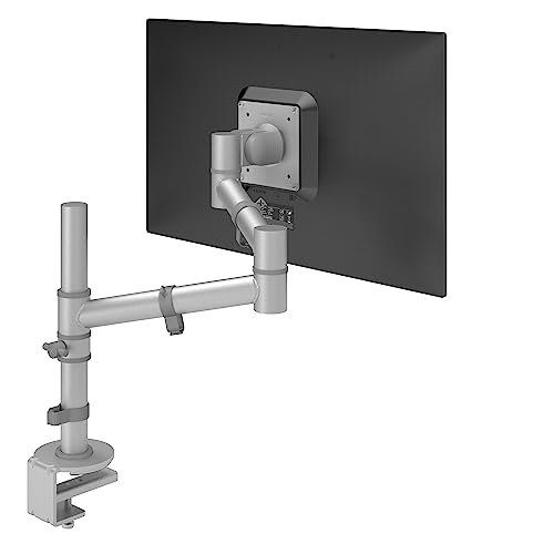 Dataflex Viewgo Monitorarm - Schreibtisch 122 Silber, Ergonomischer und platzsparender Monitorarm, mit statischer Höhenverstellung und Klemmung, Stahl, VESA, Max. 8kg, für Monitore bis 900mm Höhe von Dataflex