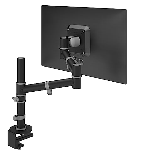 Dataflex Viewgo Monitorarm - Schreibtisch 123 Schwarz, platzsparend und ergonomisch, Monitorarm mit Klemme und statischer Höhenverstellung, Stahl, VESA-kompatibel, max. 8kg, geeignet für Monitore bis zu 900mm Höhe von Dataflex