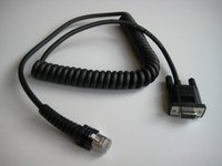 'Datalogic CAB-434 RS232 PWR 9P FEMALE Coiled Kabel-Adapter (RS-232, 9 Pin "D, 2,4 m, powerscan8000/powerscan7100 IBM PC/PC KLONE NCR 7452) von Datalogic