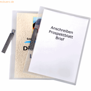 Dataplus Klemmhefter A4 PP bis 50 Blatt mit A4-Tasche natur-transparen Dataplus Klemmhefter A4 PP bis 50 Blatt mit A4-Tasche natur-transparen von Dataplus