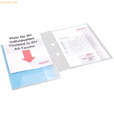 Dataplus Schnellhefter-Mappe A4 mit A4-Tasche natur-transparent von Dataplus