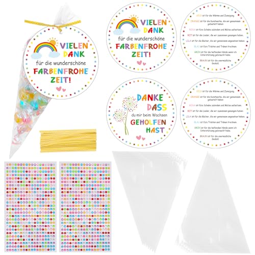 Abschiedsgeschenk Erzieherin Kindergarten-50 Stück Süßigkeiten Tüten Spitztüten mit 50 Geschenkanhänger, Geschenkverpackung für Abschiedsgeschenk für Erzieher Lehrer Schulanfang Abschiedsgeschenk Erzieherin Kindergarten-50 Stück Süßigkeiten Tüten Spitztüten mit 50 Geschenkanhänger, Geschenkverpackung für Abschiedsgeschenk für Erzieher Lehrer Schulanfang von DatingShiny