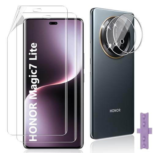 Datree für Honor Magic 7 Lite Schutzfolie,2+2 Stück Kameraschutz für Panzerglas, Blasenfreie Anti- Kratzer HD Vollständige Abdeckung Weich TPU Folie Displayfolie Datree für Honor Magic 7 Lite Schutzfolie,2+2 Stück Kameraschutz für Panzerglas, Blasenfreie Anti- Kratzer HD Vollständige Abdeckung Weich TPU Folie Displayfolie von Datree