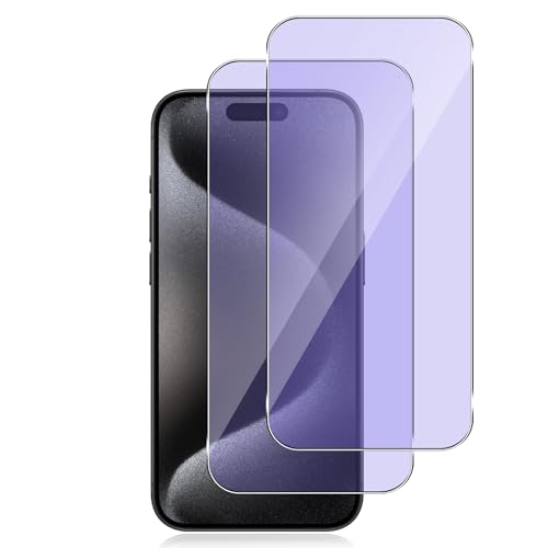 Datree für Panzerglas für iPhone 15 Pro Max/iPhone 15 Plus/iPhone 16 Plus (6,7 Zoll),2 Stück Schutzfolie Anti-Blaulicht Folie,?Augenpflege? 9H Härte Anti-Bläschen Displayschutzfolie Schutz Glas von Datree