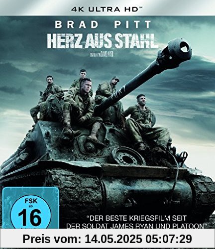 Herz aus Stahl (4K Ultra HD) [Blu-ray] von David Ayer
