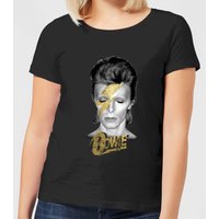 David Bowie Aladdin Sane On Black Women's T-Shirt - Black - M von David Bowie
