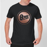 David Bowie Rose Gold Badge Men's T-Shirt - Black - L von David Bowie