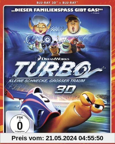 Turbo - Kleine Schnecke, großer Traum  (+ BR) (inkl. Digital Ultraviolet) [3D Blu-ray] von David Soren