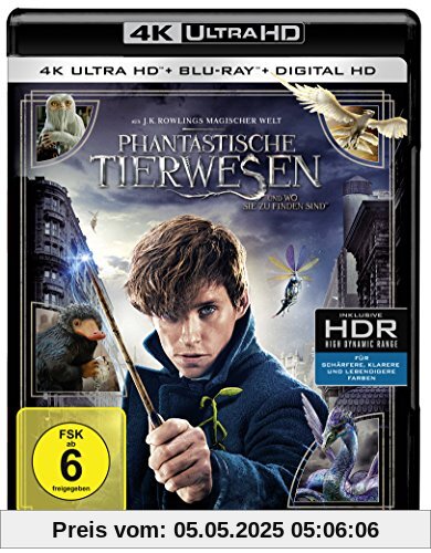 Phantastische Tierwesen und wo sie zu finden sind (4K UHD) [Blu-ray] von David Yates