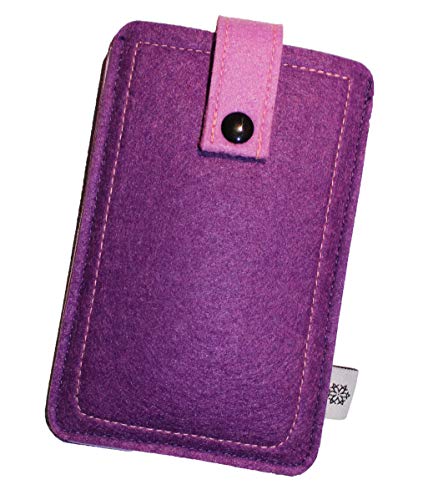 Davii Handy Filztasche für Apple iPhone 12 Pro Max / 13 Pro Max mit Hülle, Schutztasche Robust, Handytasche mit Band Knopf, Rundumschutz, Etui weich Dealbude24 - Big Lila Davii Handy Filztasche für Apple iPhone 12 Pro Max / 13 Pro Max mit Hülle, Schutztasche Robust, Handytasche mit Band Knopf, Rundumschutz, Etui weich Dealbude24 - Big Lila von Davii